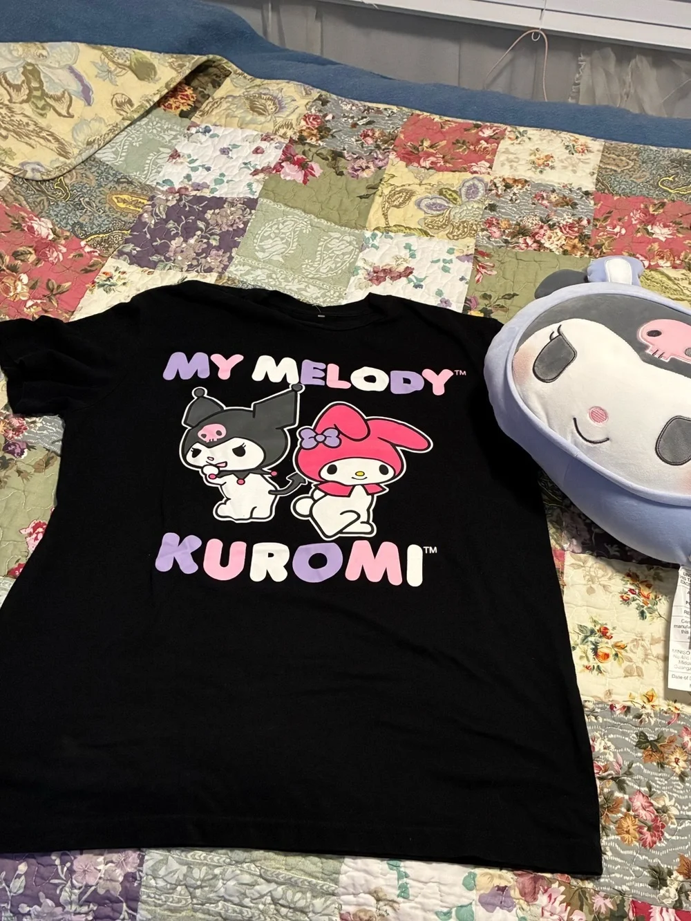 2 piece NWT SANRIO KUROMI Plush Pillow and top